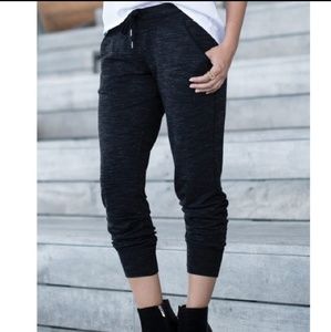 NWT Peach French Terry black marled Joggers